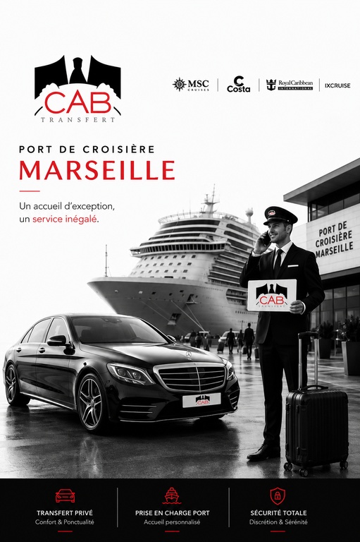 chauffeur privé port croisière Marseille accueil terminal MPCT
