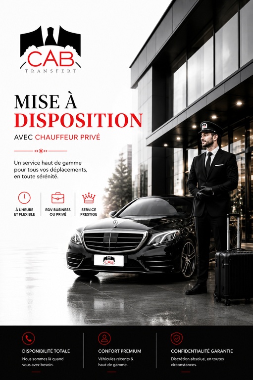 Mise à disposition chauffeur Marseille 24/7 avec chauffeur privé business Marseille et service VIP Cab-Transfert